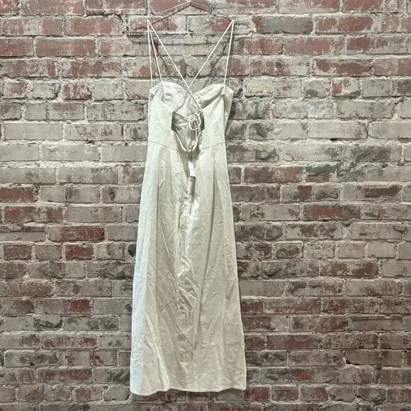 NWT Zara‎ Linen Blend Corset Dress Size Medium - Picture 15 of 15